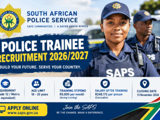 SAPS Police Trainee Opportunity